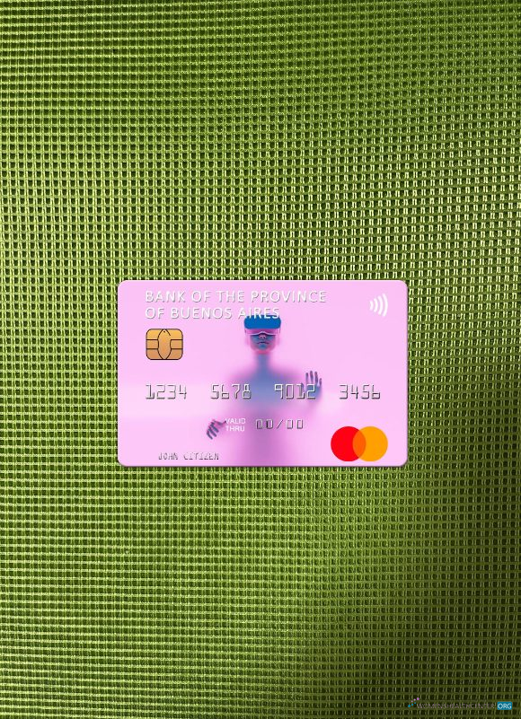 Download Argentina Bank of the Province of Buenos Aires mastercard photolook front Photoshop template